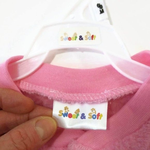 Baby Girl Pink warm Sleepwear 1 Pc. Tight-Fit Footie Sweet & Soft Winter Outfit - Picture 4 of 6